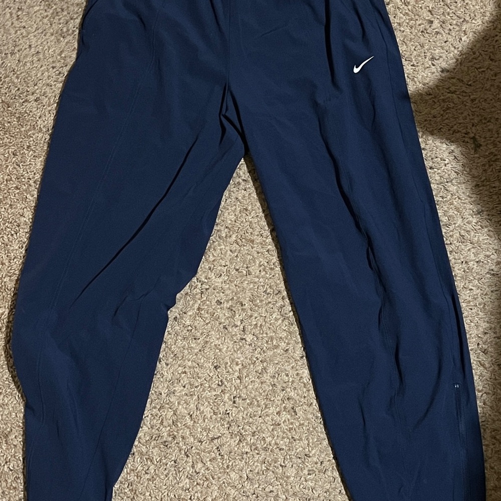 Nike Navy Athletic Joggers with White Swoosh